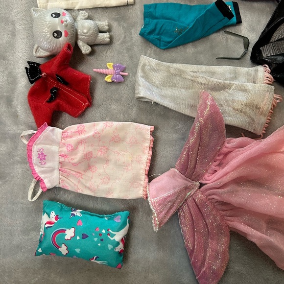 Vintage Barbie other Doll Clothes Pants Shirts Dresses Accessories Lot - Picture 6 of 7